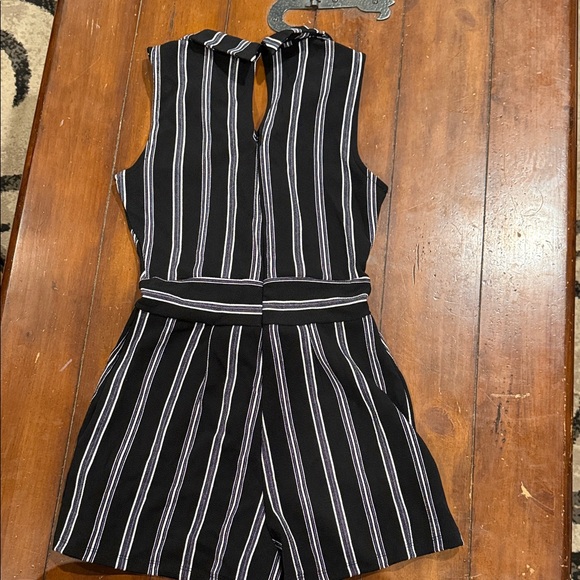 Almost Famous Black and White Striped Dress - Picture 3 of 4